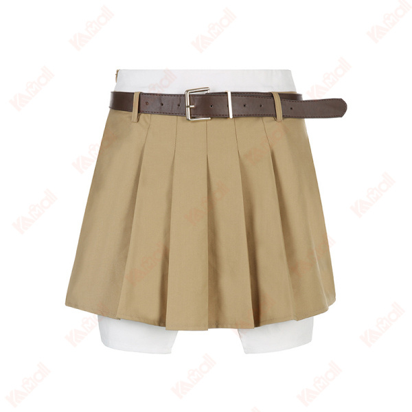 sweet khaki plain short skirt